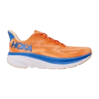 HOKA CLIFTON 9 RUNNING SHOES ORANGE BLUE